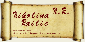 Nikolina Railić vizit kartica